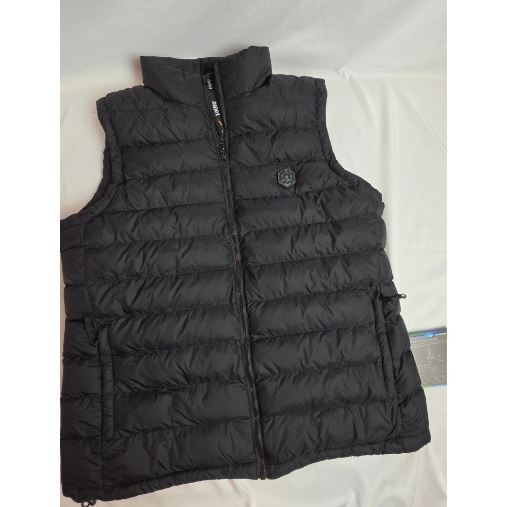 JUDRT Men's Heated Vest Size L Black with NEW 7.4V Battery Pack